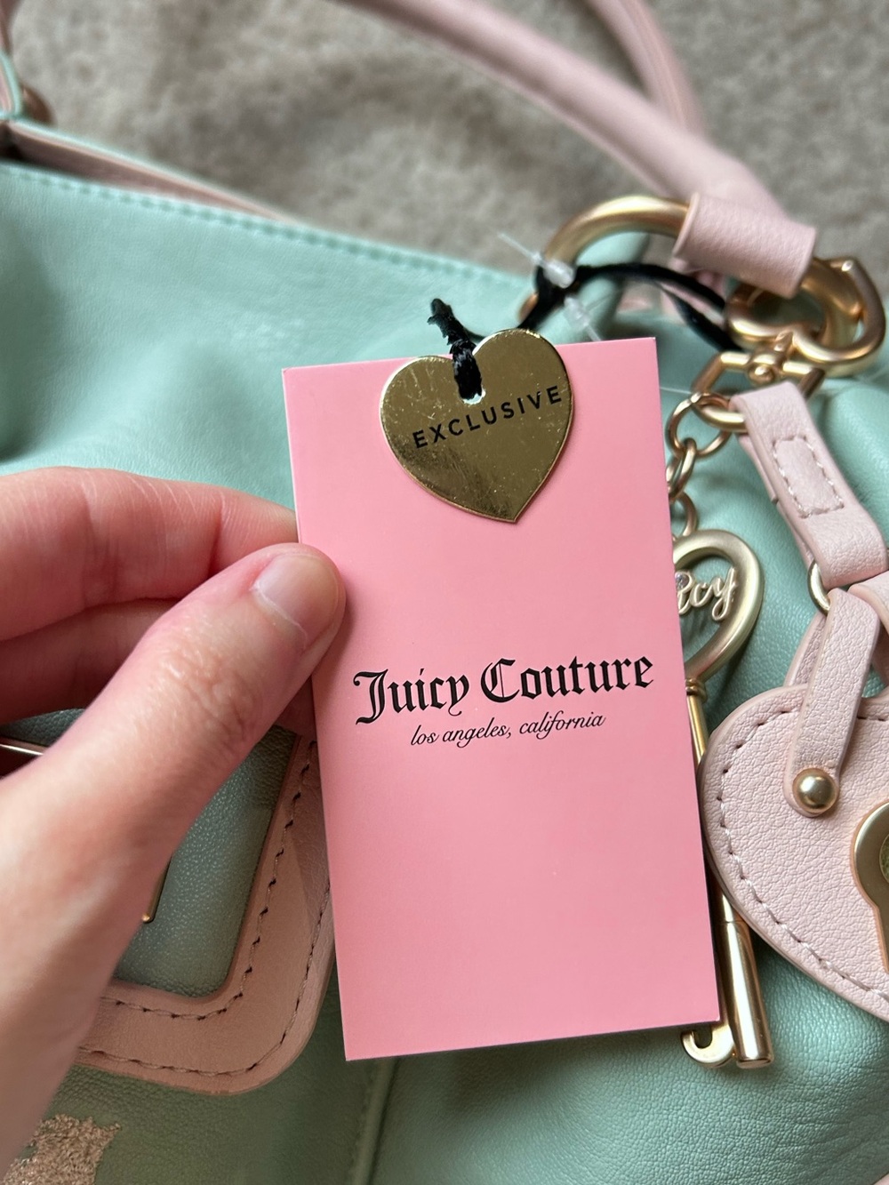 Juicy Couture Royal To Juicy Satchel Frosty Green Y2K Retro Barbiecore NWT - Picture 2 of 12